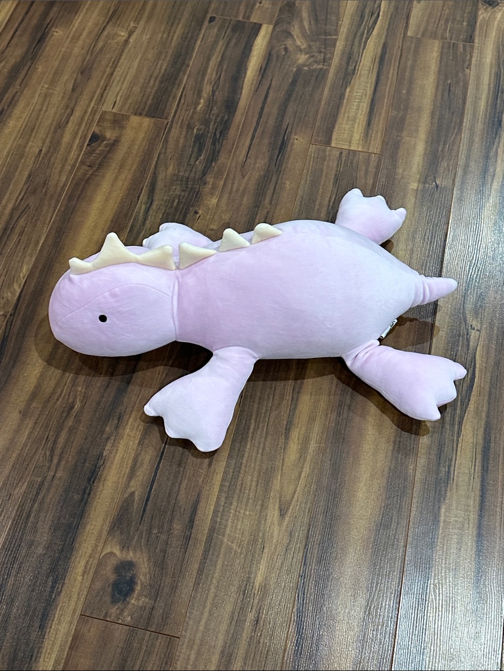 Plush Pink Dinosaur Weighted Stuffed Animal - Picture 2 of 3